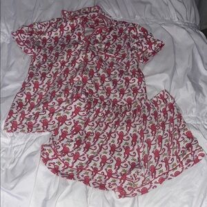 Roller Rabbit Pink Monkey Pajamas